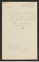 k.k. naturhistorisches Hofmuseum, Intendanzakten 1885-1896 (Hauer), Aktenzahl Z.320/1892, Seite 1